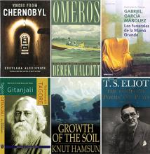 Covers of books by Nobel Prize winners