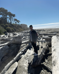 Mengcha on the beach
