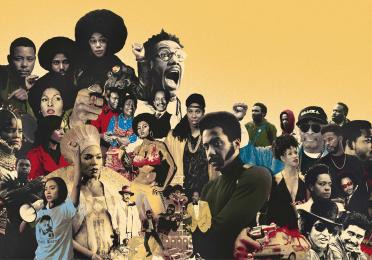 collage of African American actors in iconic film roles